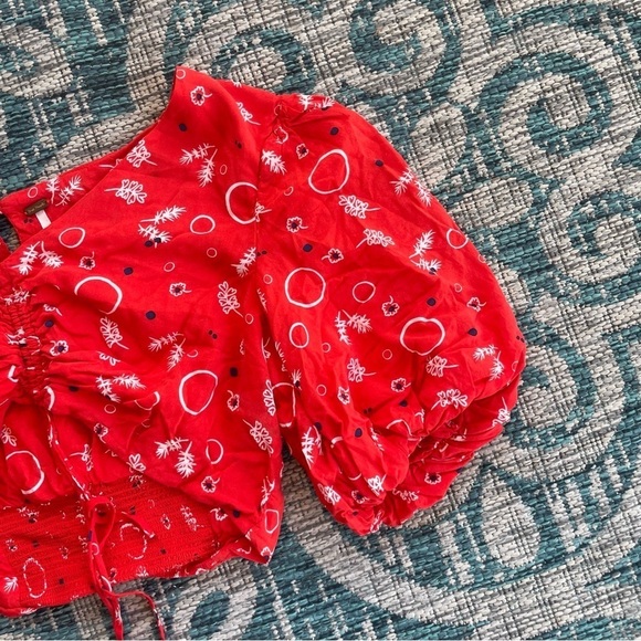 Free People Danni Jane Printed Short Sleeve Blouse - Picture 6 of 9